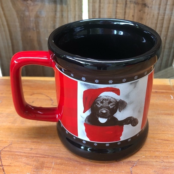 Keith Kimberlin’s Black Lab Puppy Black Coffee Mug - Picture 1 of 7